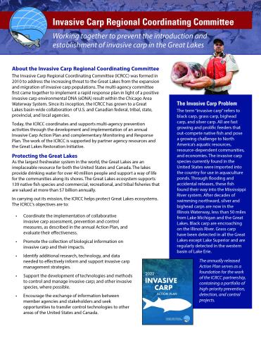 Invasive Carp Regional Coordinating Committee: Working together to prevent the introduction and establishment of invasive carp in the Great Lakes